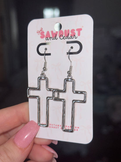Silver Faith Earrings