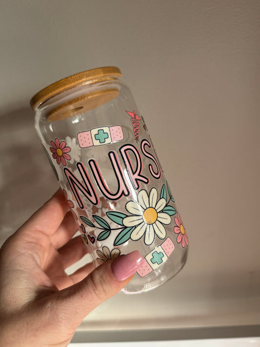 Nurse Crocs Glass Cup