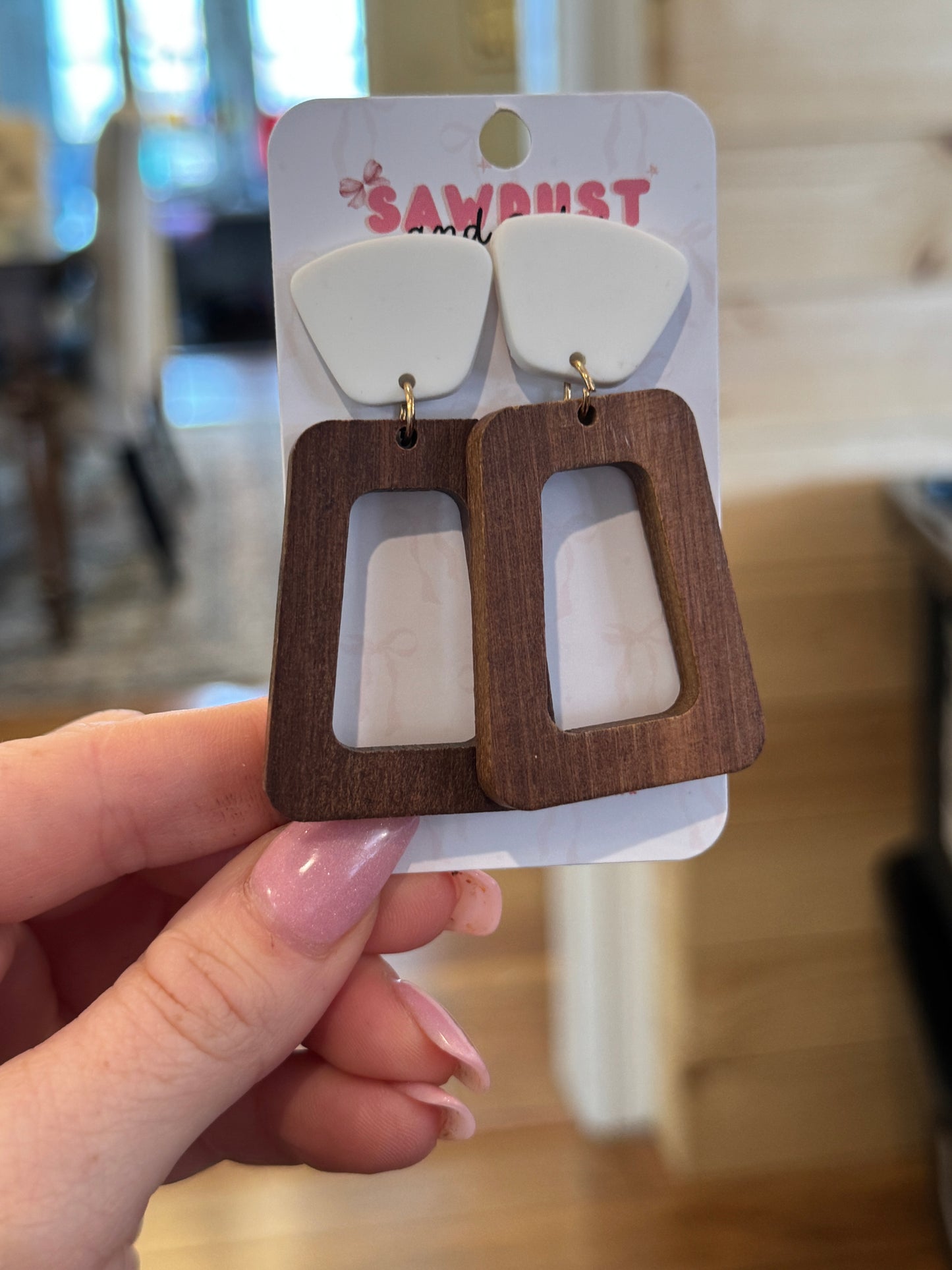 Harbor wood earrings