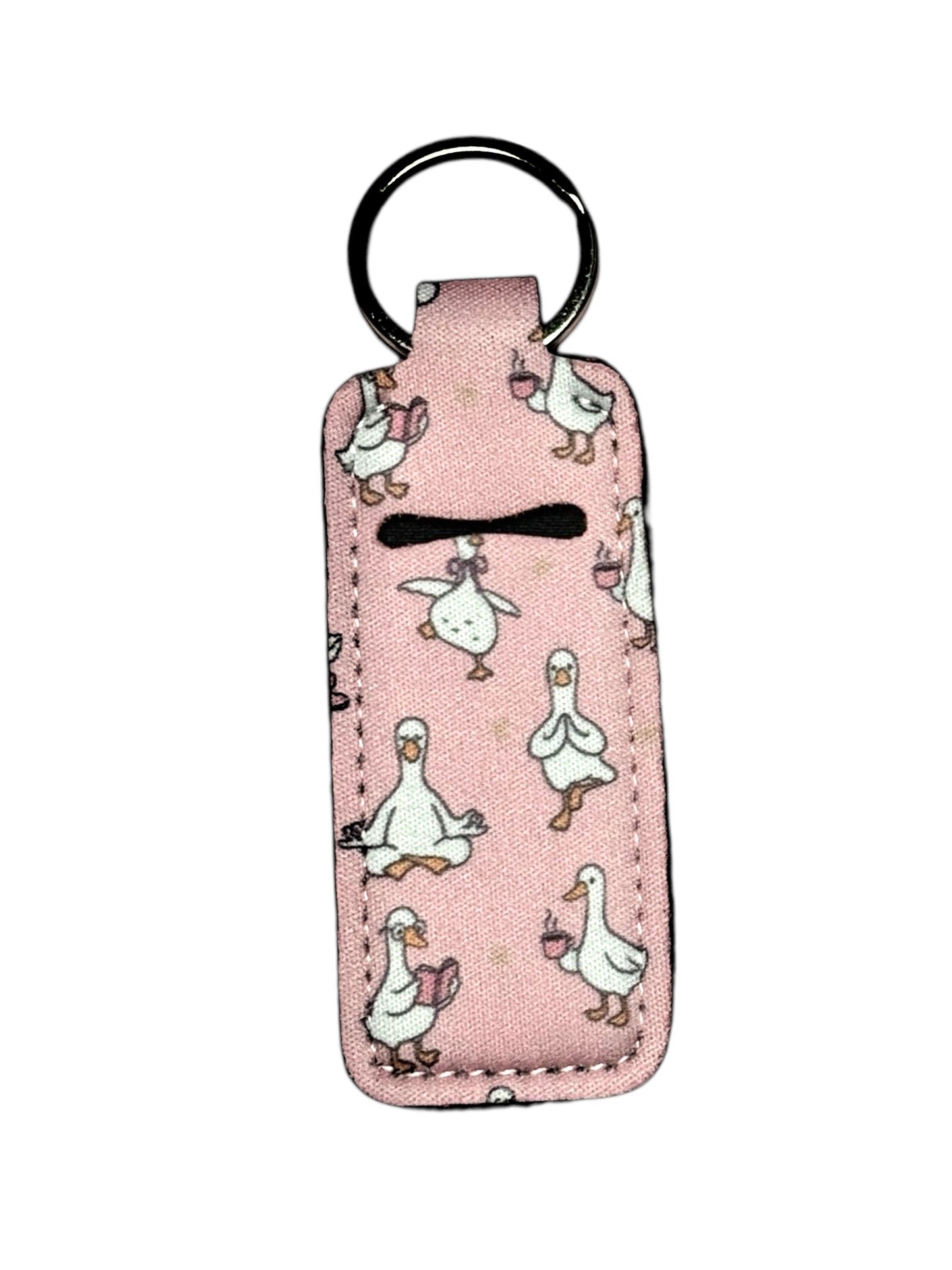 Goose Chapstick Holder Keychain