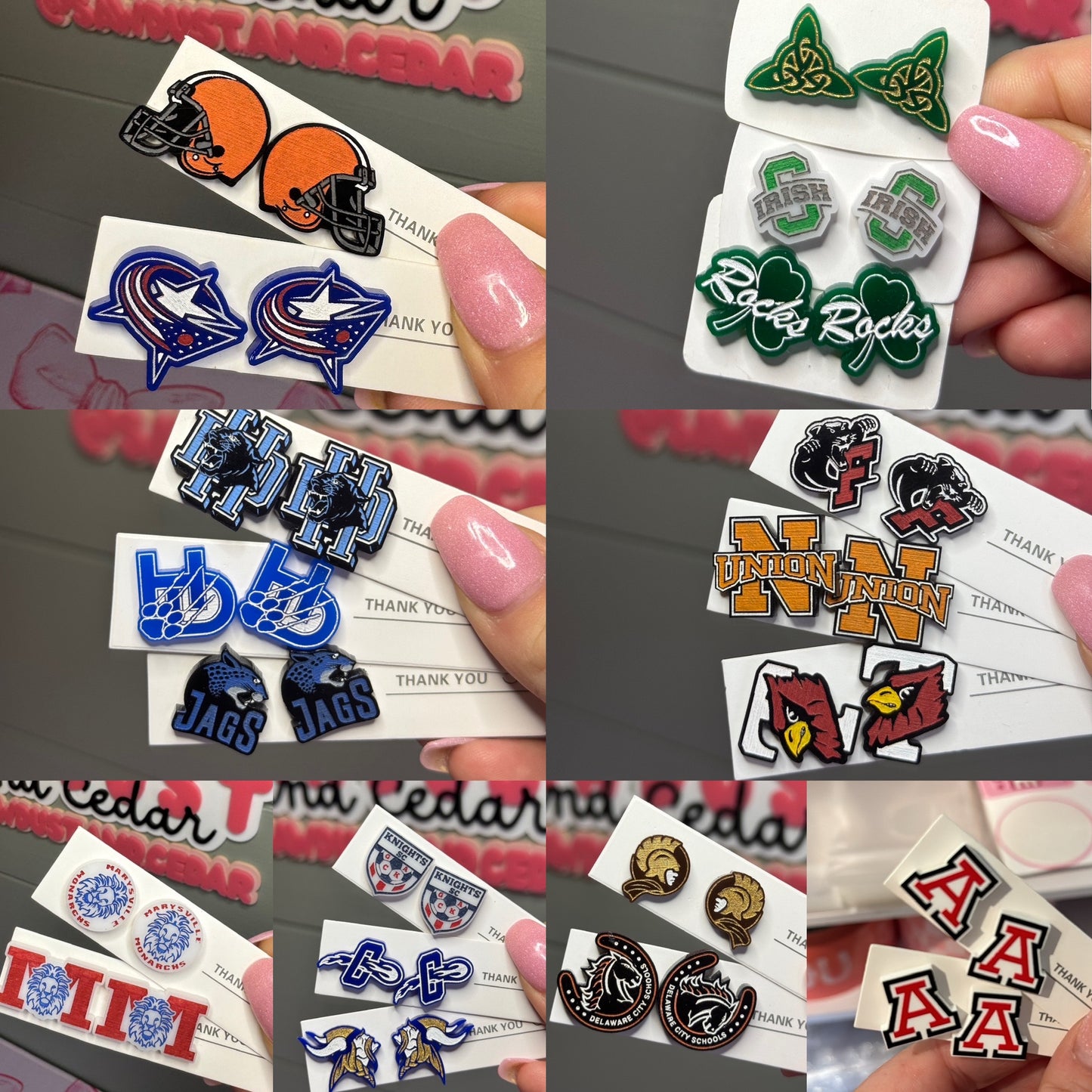 Hand-Painted Acrylic Spirit Earrings – Custom Pride Jewelry