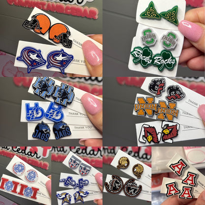 Hand-Painted Acrylic Spirit Earrings – Custom Pride Jewelry