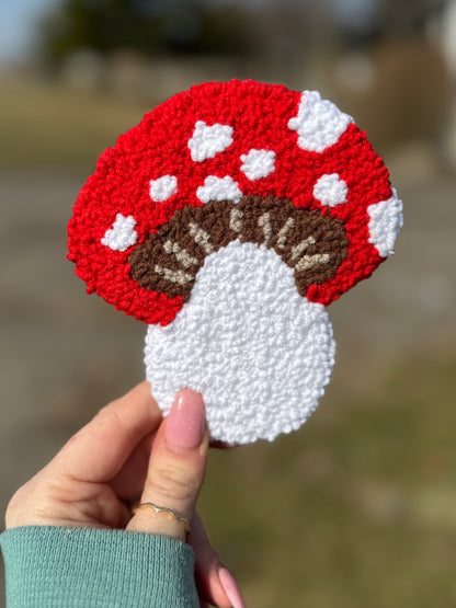 Mushroom Mug Rug Coaster