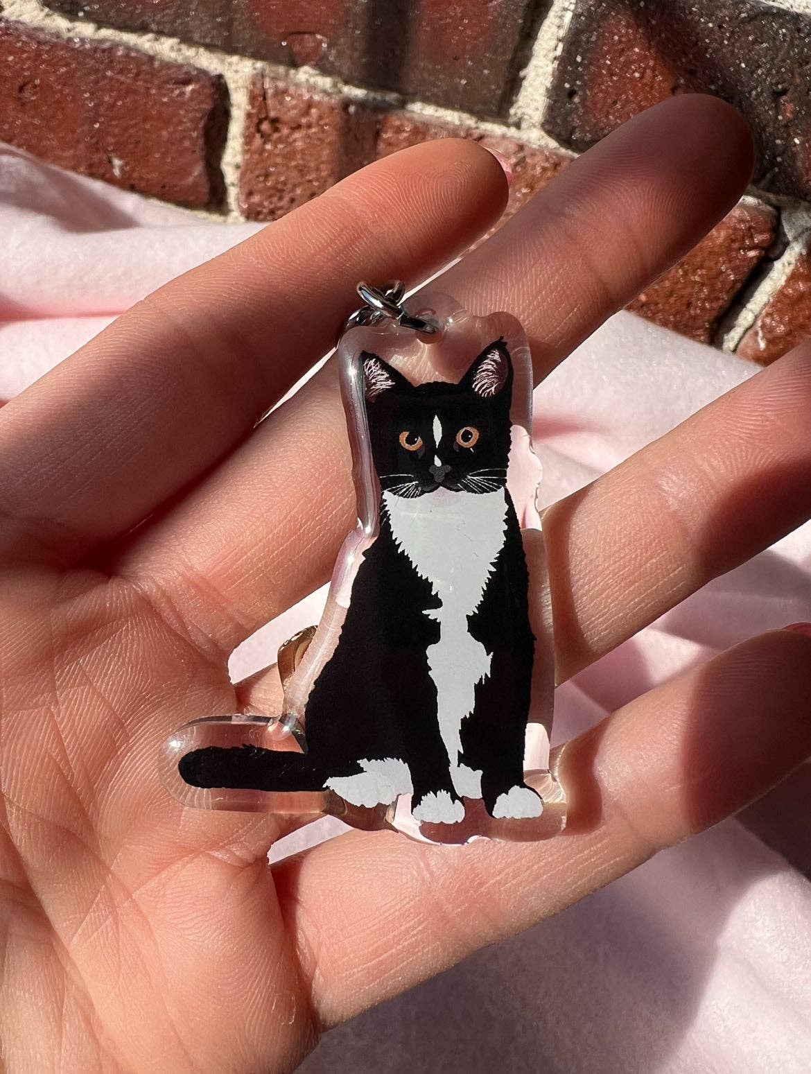 Tuxedo Cat Keychain