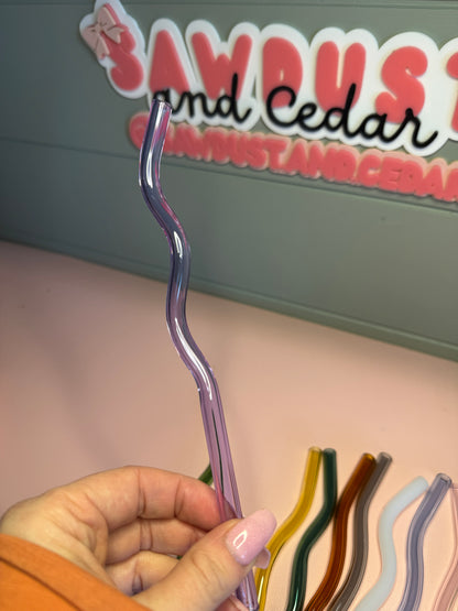 Wavy Glass Straw