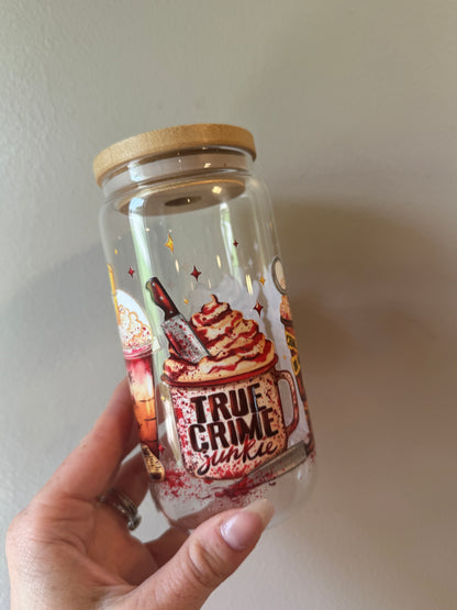 True Crime Junkie Glass