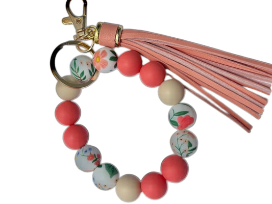 Coral Bloom Wristlet