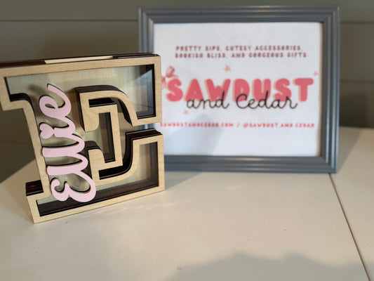 Custom Letter with Name Piggy Bank