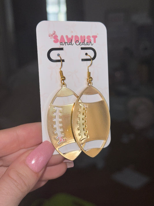 Golden Touchdown Earrings