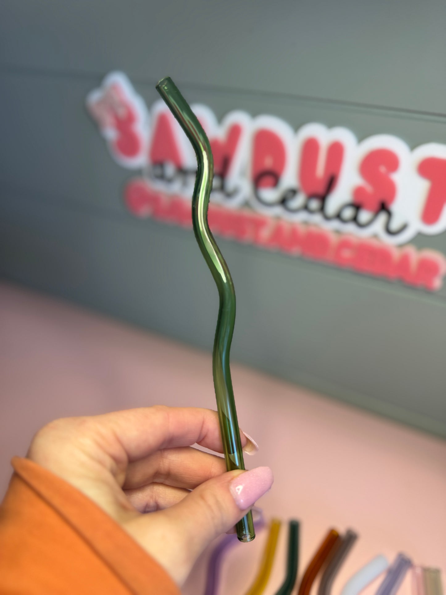 Wavy Glass Straw