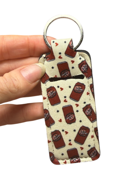 Dr. Pepper Chapstick Holder Keychain