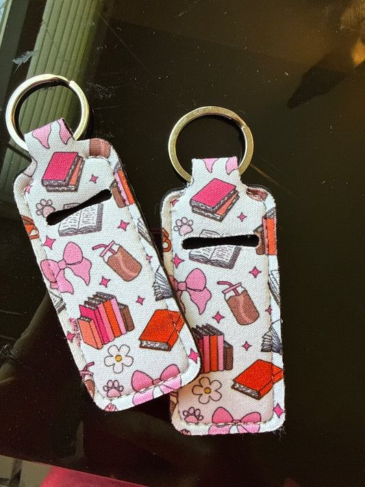 Bookish Bliss Chapstick keychain