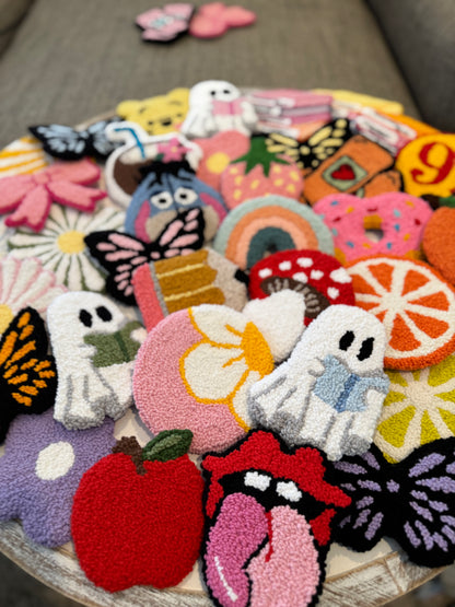Ghostly Reader Mug Rug Coaster purple