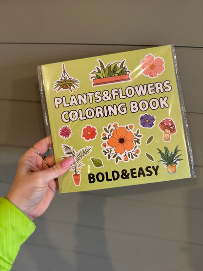 Plants & Flowers Coloring Book