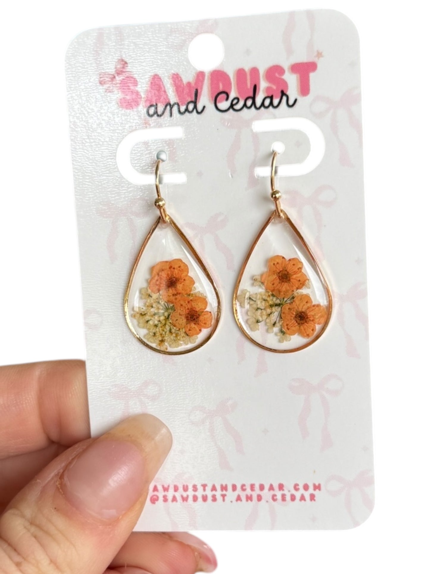 Marigold Flower Drop Earrings