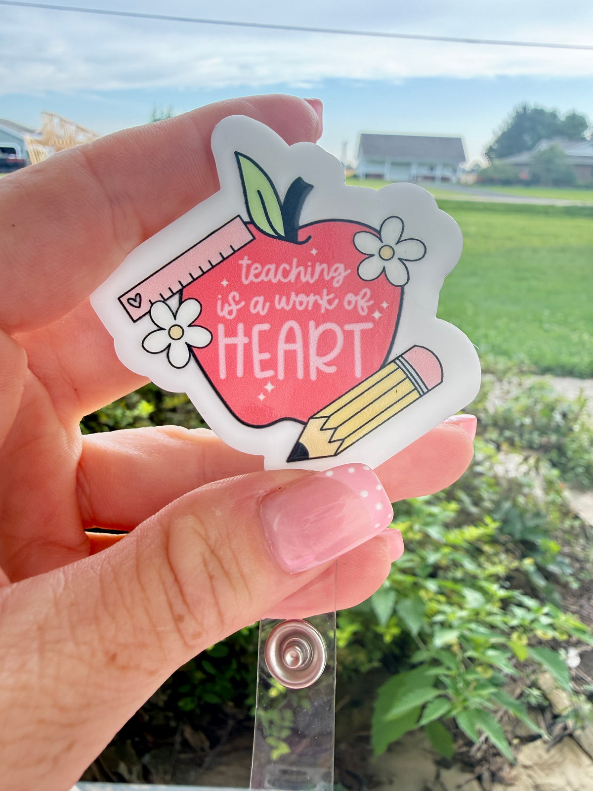 Teacher Heart Badge Reel