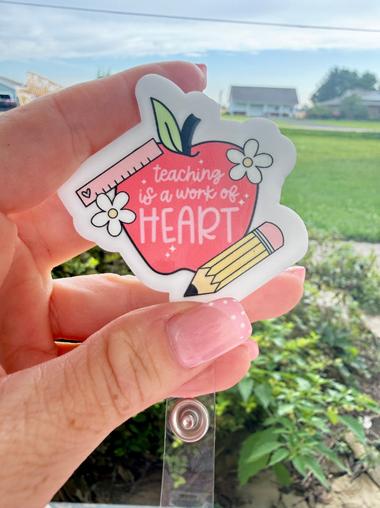 Teacher Heart Badge Reel