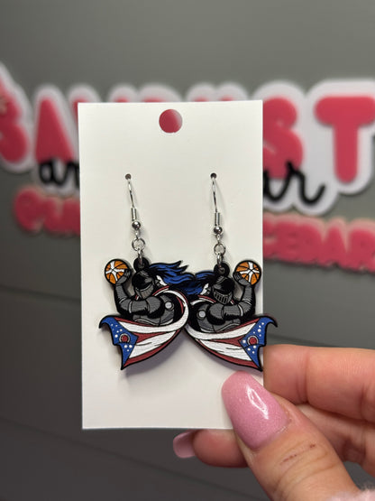 Hand-Painted Acrylic Spirit Earrings – Custom Pride Jewelry