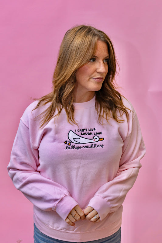 Live Laugh Love Goose Crewneck