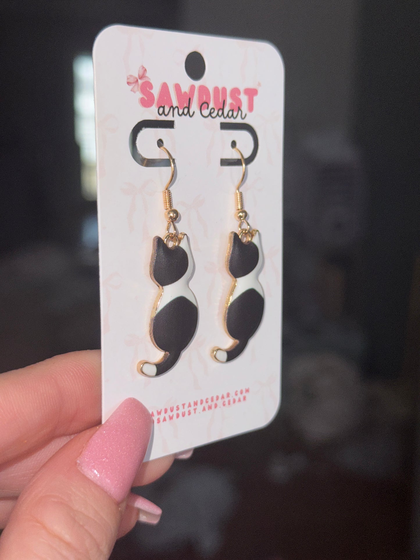 Tuxedo Cat Earrings