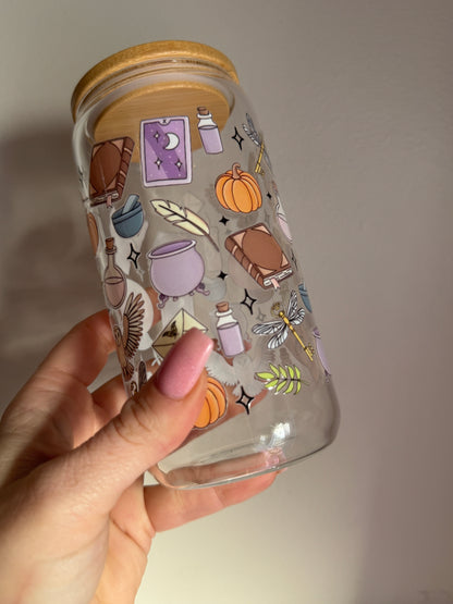Mystical Witchy Aesthetic Glass Cup