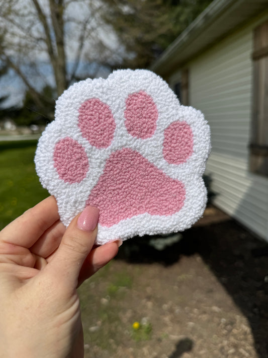 Paw Print Mug Rug Coaster