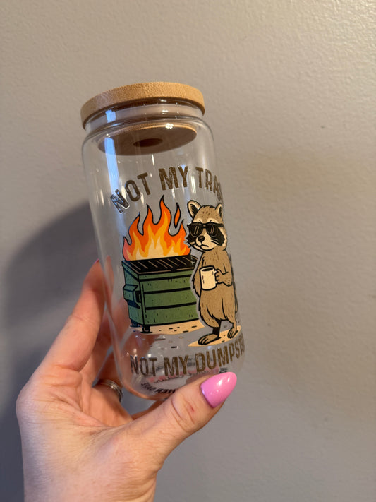 Not my trash not my dumpster raccoon