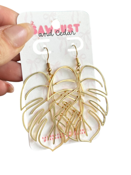 Monstera Dream Drop earrings