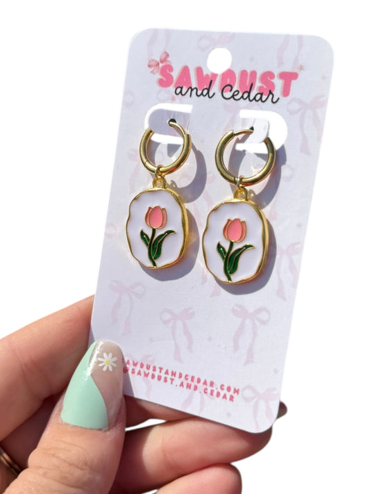 Tulip Hoop Earrings