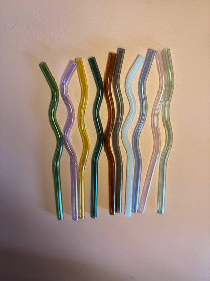 Wavy Glass Straw