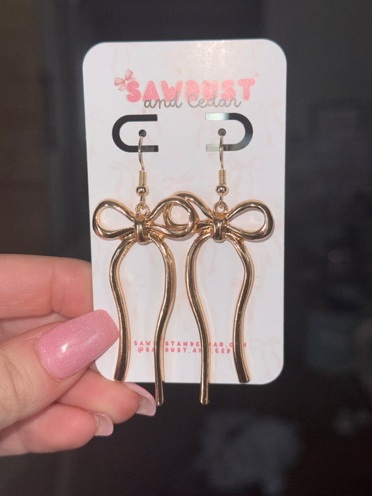 Rose Gold Ribbon Flow Earrings