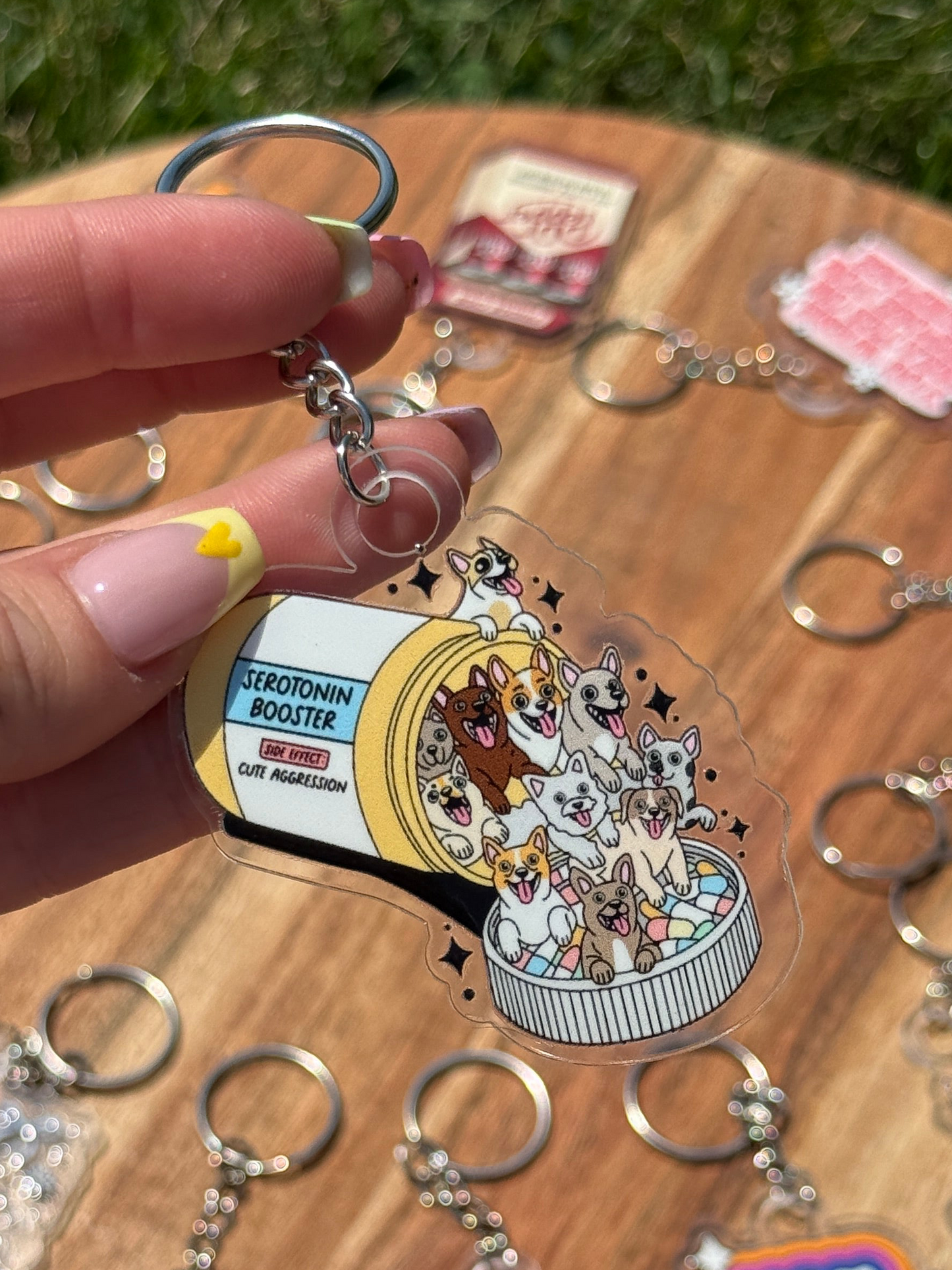 Dog Serotonin Keychain or Hanger