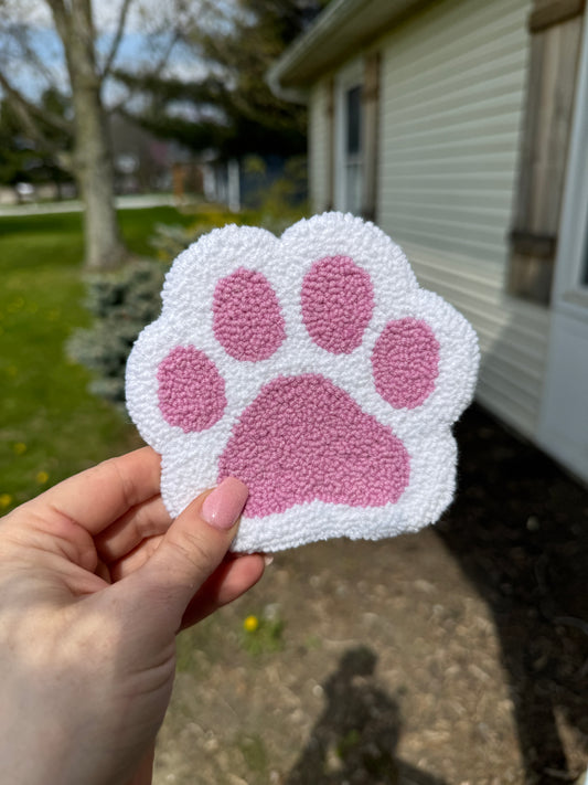 Paw Print Mug Rug Coaster