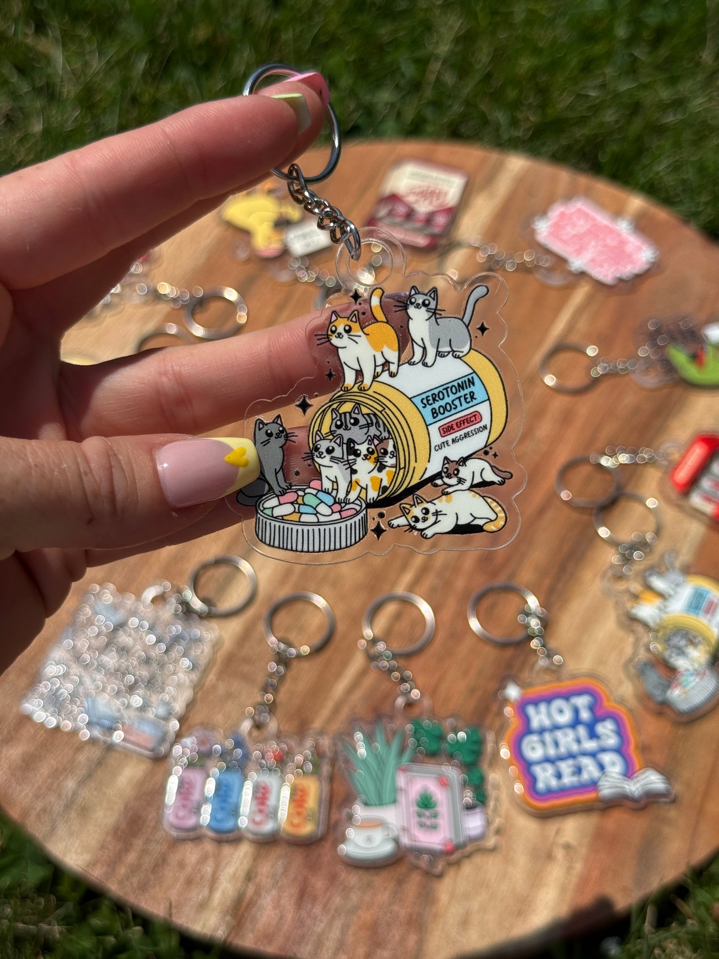 Cat Serotonin Keychain or Hanger