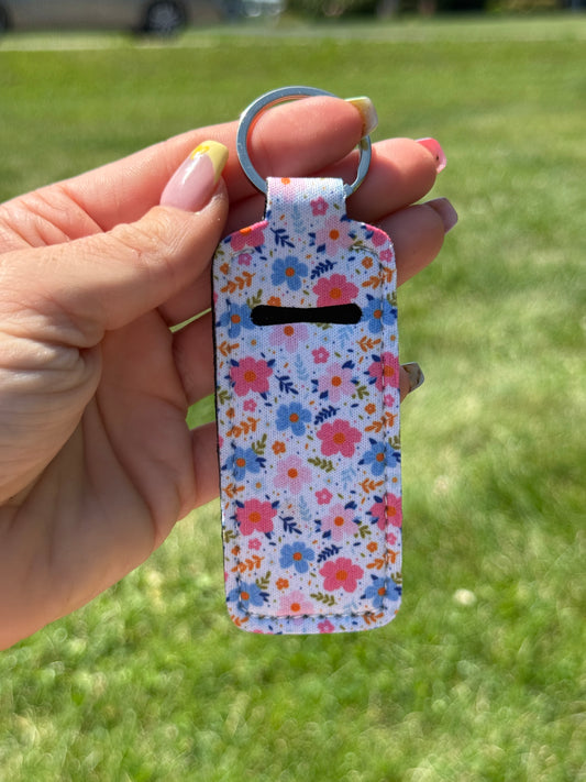 Summer Blooms Chapstick Keychain