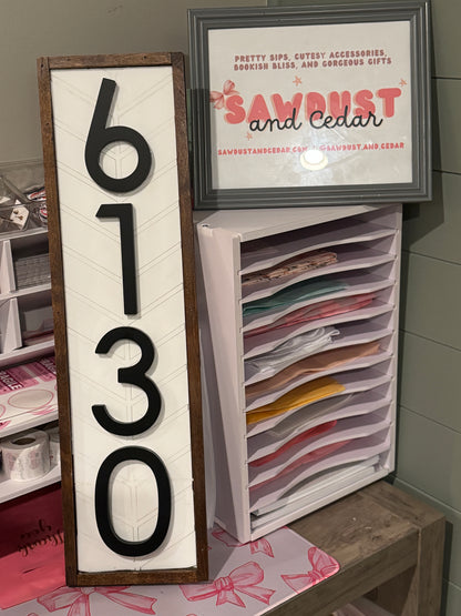 Custom House Numbers Sign