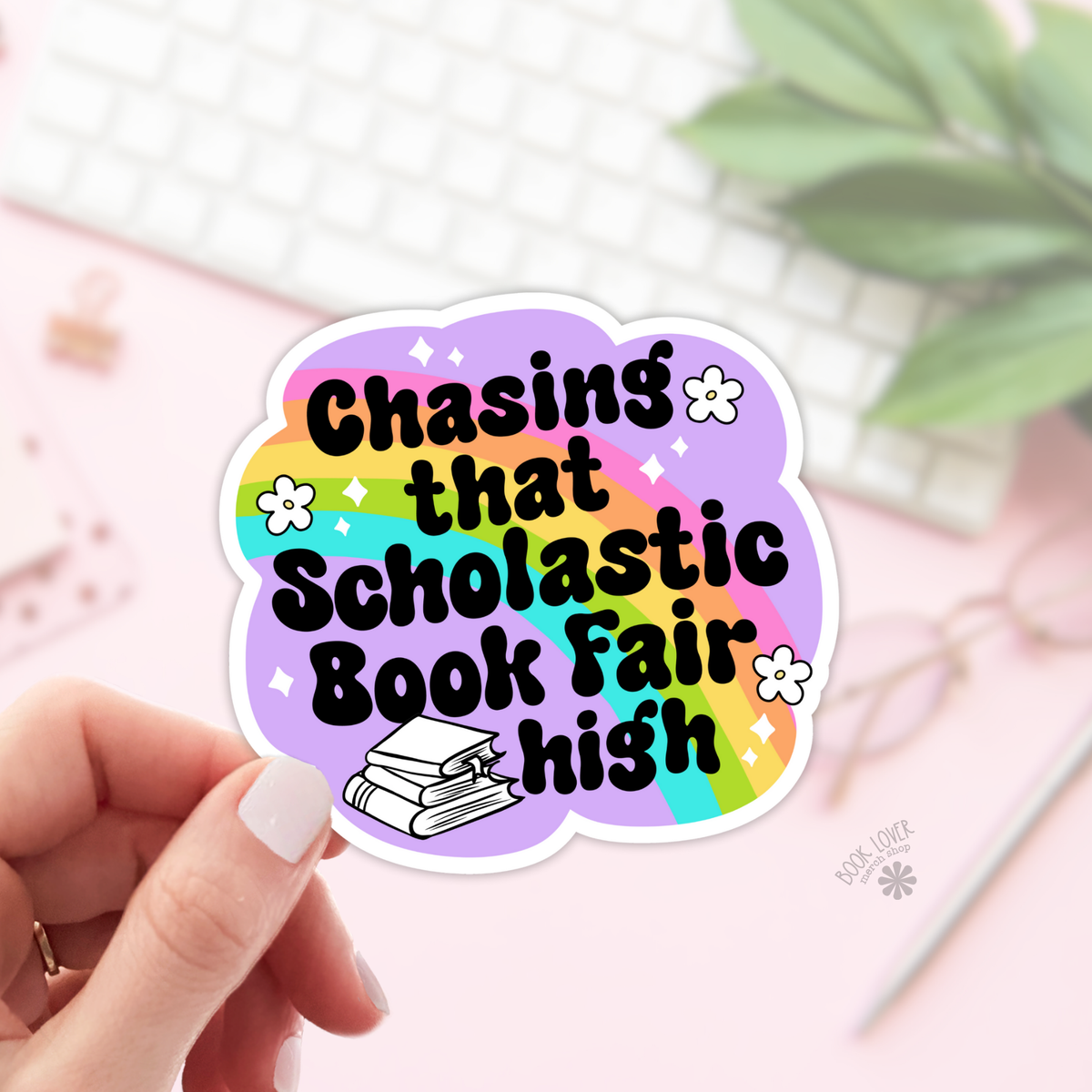 Chasing That Scolastic Book Fair High Stickers / Bookish