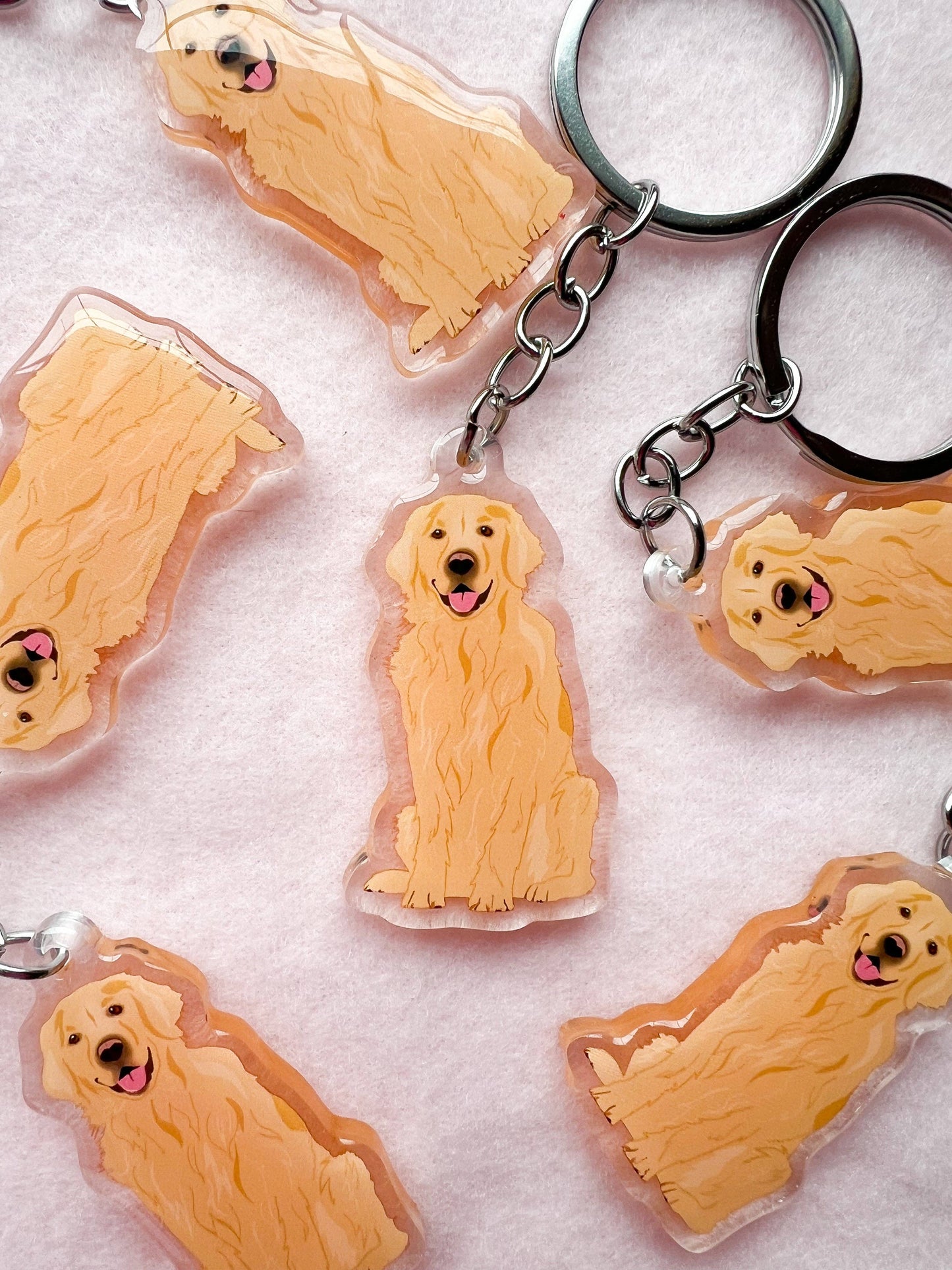 Golden Retriever Keychain