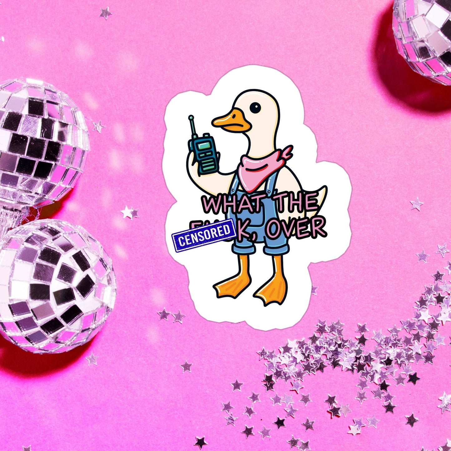 Dark Humor Funny Ducks Waterproof Vinyl Sticker