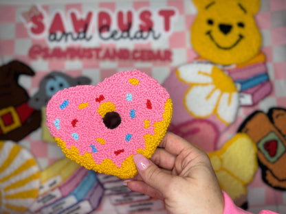 Sprinkled Donut Mug Rug Coaster