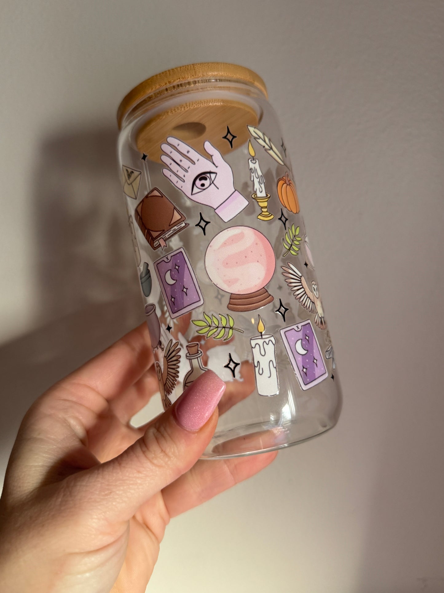 Mystical Witchy Aesthetic Glass Cup