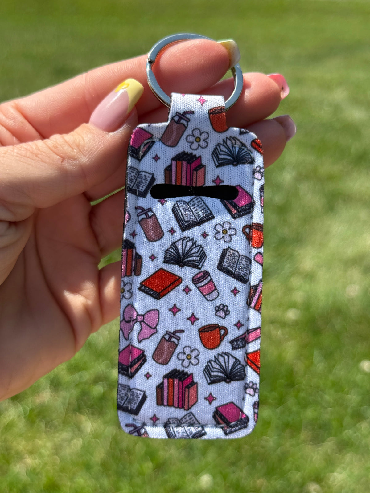 Bookish Bliss Chapstick keychain