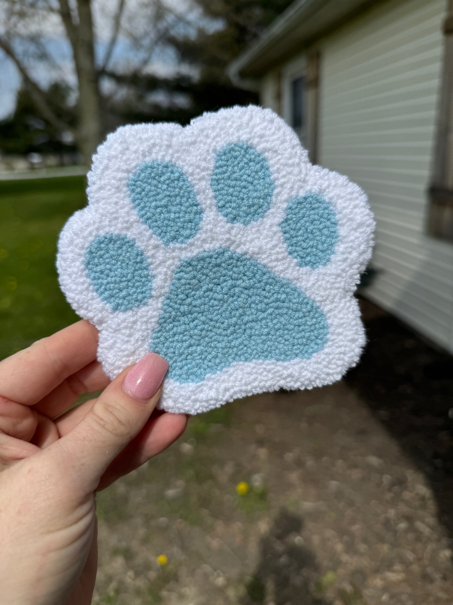 Paw Print Mug Rug Coaster