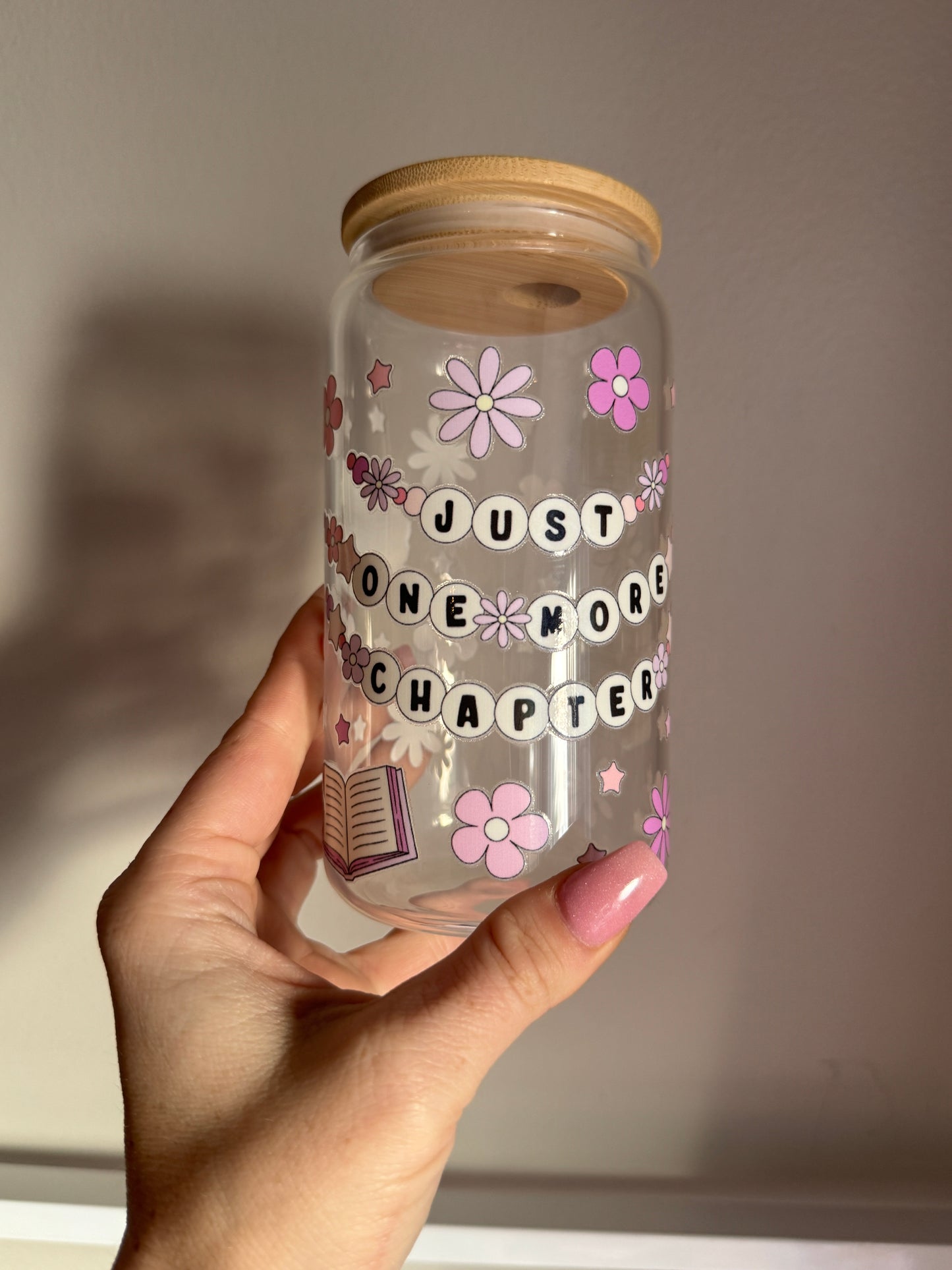 Just One More Chapter Glass Cup