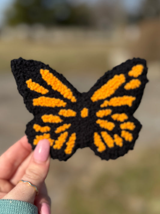 Orange Butterfly Mug Rug Coaster