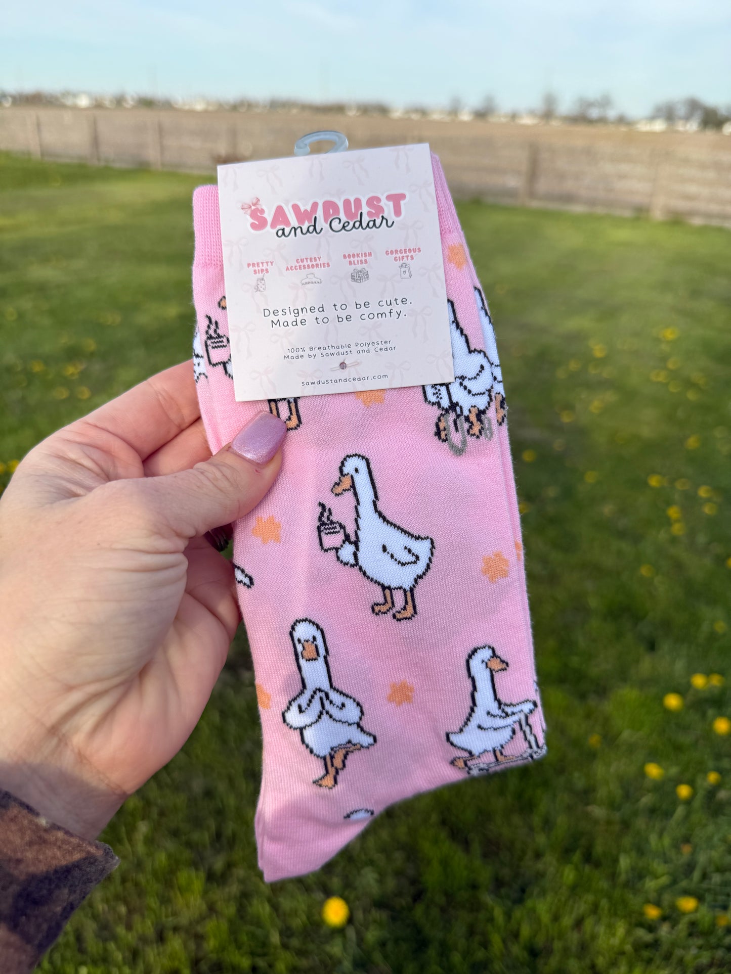 Silly Goose Socks - Sawdust and Cedar