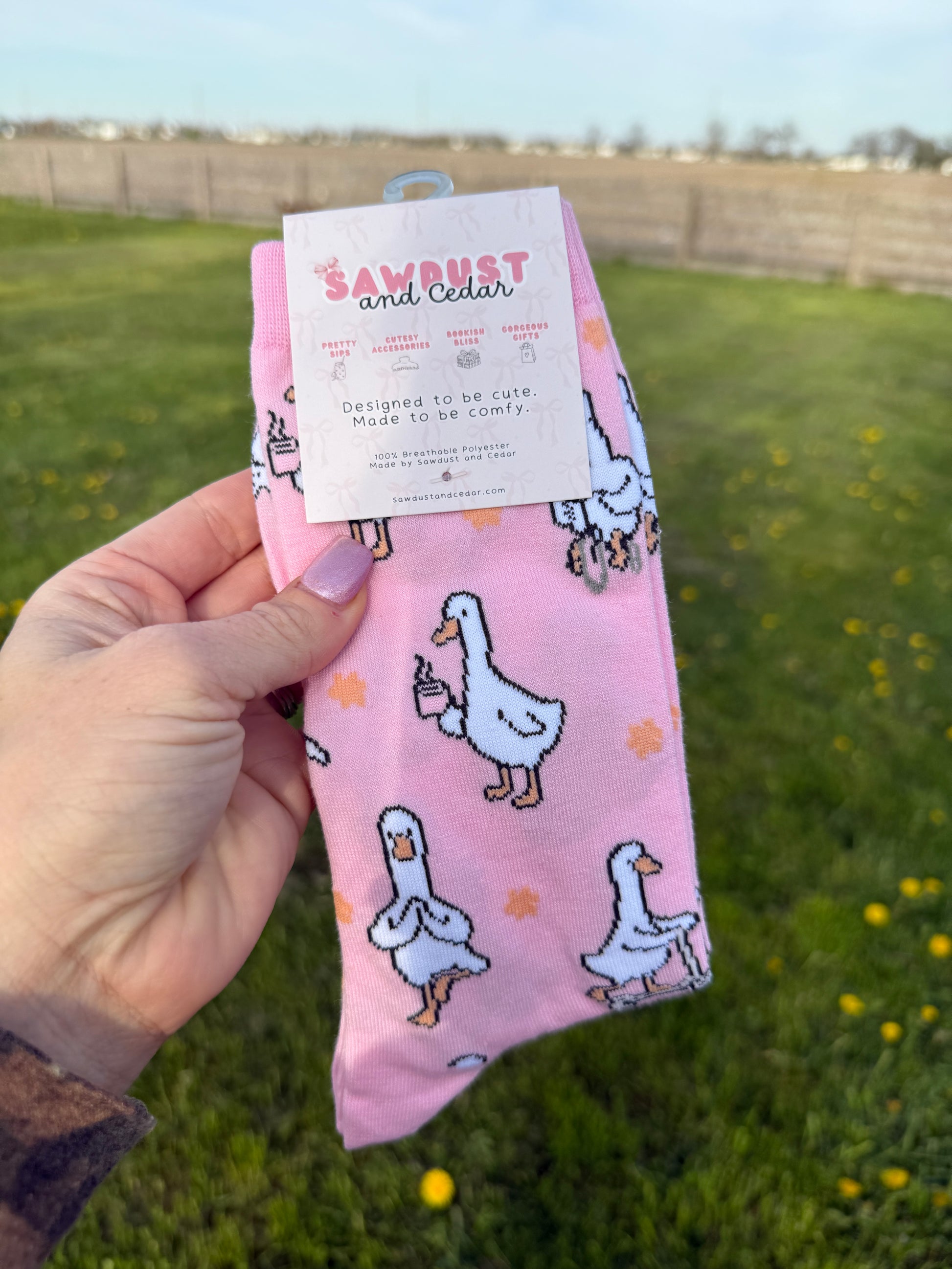 Silly Goose Socks - Sawdust and Cedar