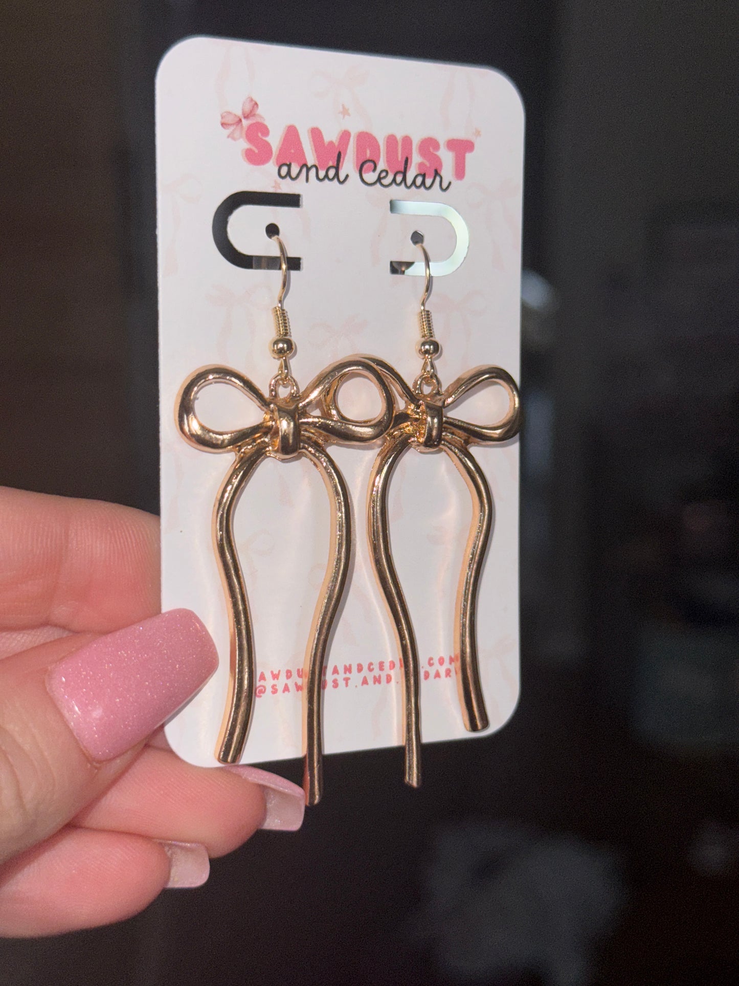 Rose Gold Ribbon Flow Earrings
