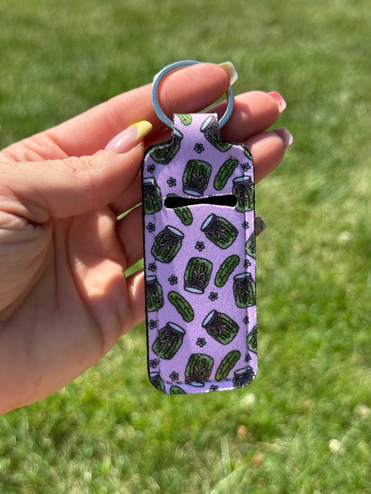 Pickles Chapstick Holder Keychain