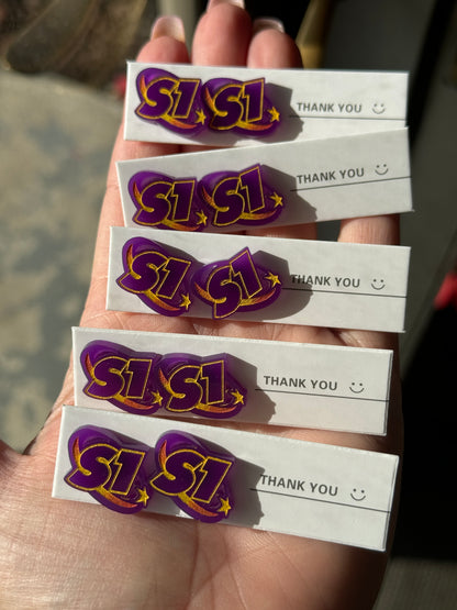 Hand-Painted Acrylic Spirit Earrings – Custom Pride Jewelry
